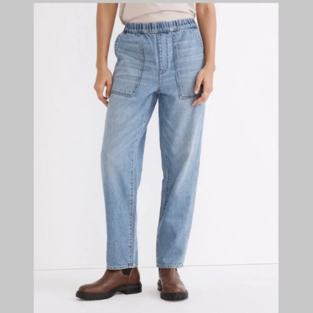 Madewell Plus Pull-On Relaxed Jeans Tall XXL